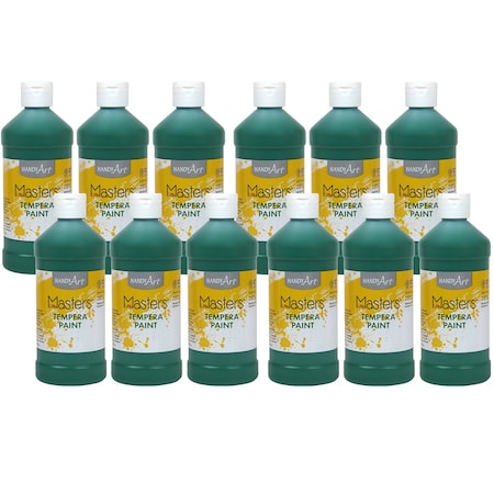 Handy Art Little Masters Tempera Paint, 16 oz., Green, 12PK 201-745